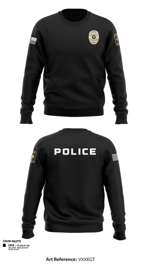 Crew Neck Sweatshirt, Police, Police, Teamtime, Team time, sublimation, custom sports apparel, team uniforms, spirit wear, spiritwear, sports uniforms, custom shirts, team store, custom team store, fundraiser sports, apparel fundraiser