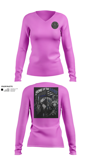 Womens Long Sleeve Vneck Shirt, Martinez, Police, Teamtime, Team time, sublimation, custom sports apparel, team uniforms, spirit wear, spiritwear, sports uniforms, custom shirts, team store, custom team store, fundraiser sports, apparel fundraiser