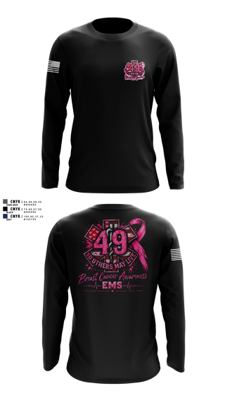 Long Sleeve Performance Shirt, Coudersport Ems, EMS/EMT, Teamtime, Team time, sublimation, custom sports apparel, team uniforms, spirit wear, spiritwear, sports uniforms, custom shirts, team store, custom team store, fundraiser sports, apparel fundraiser