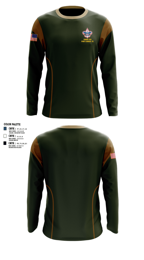 Long Sleeve Performance Shirt, Scouts BSA, Spirit Store, Teamtime, Team time, sublimation, custom sports apparel, team uniforms, spirit wear, spiritwear, sports uniforms, custom shirts, team store, custom team store, fundraiser sports, apparel fundraiser