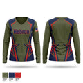 Hebron Women's Long Sleeve V-neck Shirt - 1
