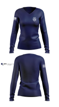 Cadott Police Department Women's Long Sleeve V-neck Shirt - 4