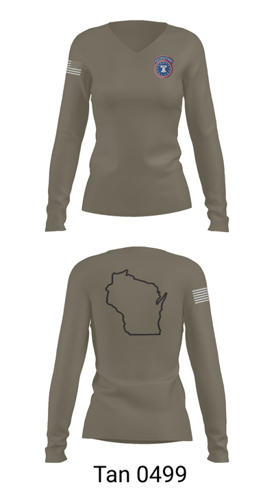 Waukesha recruiting station 70828393 Women's Long Sleeve V-neck Shirt - 77