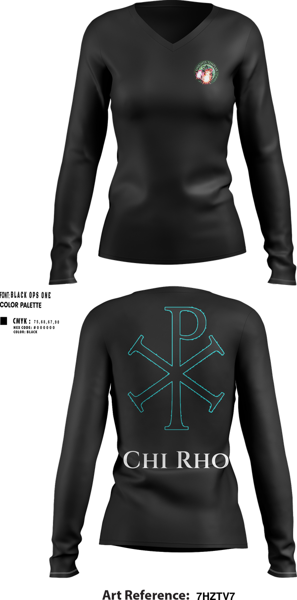 Womens Long Sleeve Vneck Shirt, Templar Knight's, , Teamtime, Team time, sublimation, custom sports apparel, team uniforms, spirit wear, spiritwear, sports uniforms, custom shirts, team store, custom team store, fundraiser sports, apparel fundraiser