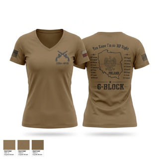 Womens Short Sleeve Vneck Shirt, 2228TH MP CO 3rd PLT, National Guard, Teamtime, Team time, sublimation, custom sports apparel, team uniforms, spirit wear, spiritwear, sports uniforms, custom shirts, team store, custom team store, fundraiser sports, apparel fundraiser