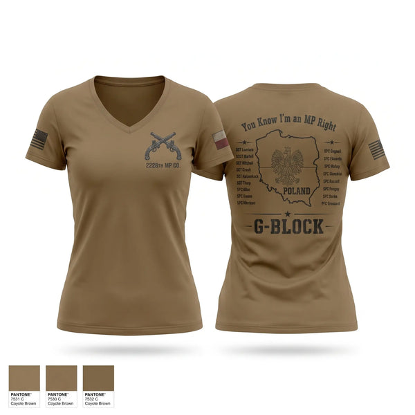 Womens Short Sleeve Vneck Shirt, 2228TH MP CO 3rd PLT, National Guard, Teamtime, Team time, sublimation, custom sports apparel, team uniforms, spirit wear, spiritwear, sports uniforms, custom shirts, team store, custom team store, fundraiser sports, apparel fundraiser