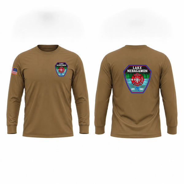 Long Sleeve Performance Shirt, Lake Nebagamon Fire Department, Fire Department, Teamtime, Team time, sublimation, custom sports apparel, team uniforms, spirit wear, spiritwear, sports uniforms, custom shirts, team store, custom team store, fundraiser sports, apparel fundraiser
