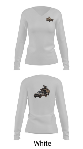 Womens Long Sleeve Vneck Shirt, 2-124th Infantry Regiment, Army, Teamtime, Team time, sublimation, custom sports apparel, team uniforms, spirit wear, spiritwear, sports uniforms, custom shirts, team store, custom team store, fundraiser sports, apparel fundraiser