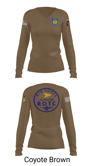 Womens Long Sleeve Vneck Shirt, 61st Eagle Squadron, Air Force, Teamtime, Team time, sublimation, custom sports apparel, team uniforms, spirit wear, spiritwear, sports uniforms, custom shirts, team store, custom team store, fundraiser sports, apparel fundraiser