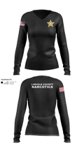 Lincoln County Narcotics 81046896 Women's Long Sleeve V-neck Shirt - 21