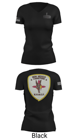 Womens Short Sleeve Vneck Shirt, New Mexico Corrections Department, Police, Teamtime, Team time, sublimation, custom sports apparel, team uniforms, spirit wear, spiritwear, sports uniforms, custom shirts, team store, custom team store, fundraiser sports, apparel fundraiser