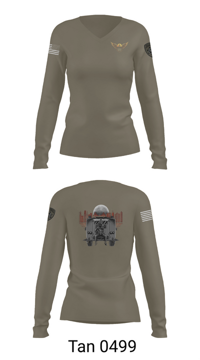 CHP- GGD WST 25577608 Women's Long Sleeve V-neck Shirt - 73