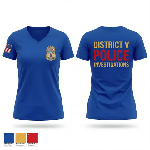 Womens Short Sleeve Vneck Shirt, Prince George's County Police, Police, Teamtime, Team time, sublimation, custom sports apparel, team uniforms, spirit wear, spiritwear, sports uniforms, custom shirts, team store, custom team store, fundraiser sports, apparel fundraiser