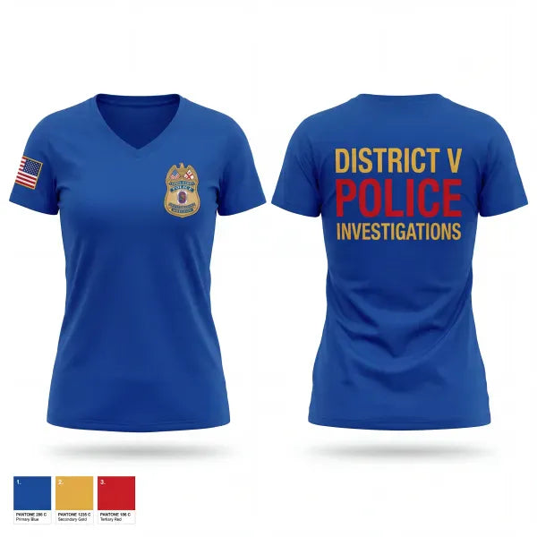 Womens Short Sleeve Vneck Shirt, Prince George's County Police, Police, Teamtime, Team time, sublimation, custom sports apparel, team uniforms, spirit wear, spiritwear, sports uniforms, custom shirts, team store, custom team store, fundraiser sports, apparel fundraiser