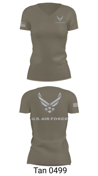 Womens Short Sleeve Vneck Shirt, USAF Volunteer, Air Force, Teamtime, Team time, sublimation, custom sports apparel, team uniforms, spirit wear, spiritwear, sports uniforms, custom shirts, team store, custom team store, fundraiser sports, apparel fundraiser