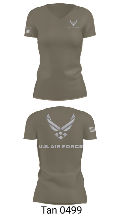 USAF Volunteer 95429734 Women's Short Sleeve V-neck Shirt - 68