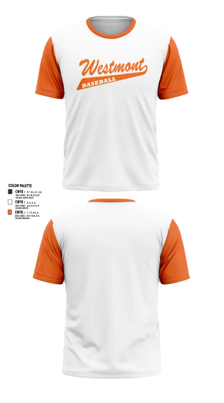 Short Sleeve Performance Shirt, Westmont Youth Baseball, Baseball, Teamtime, Team time, sublimation, custom sports apparel, team uniforms, spirit wear, spiritwear, sports uniforms, custom shirts, team store, custom team store, fundraiser sports, apparel fundraiser