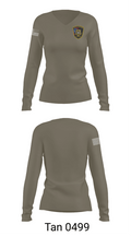 Operational support Bureau 10988299 Women's Long Sleeve V-neck Shirt - 11