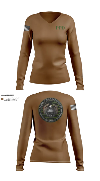 Womens Long Sleeve Vneck Shirt, Special Operations, Police, Teamtime, Team time, sublimation, custom sports apparel, team uniforms, spirit wear, spiritwear, sports uniforms, custom shirts, team store, custom team store, fundraiser sports, apparel fundraiser