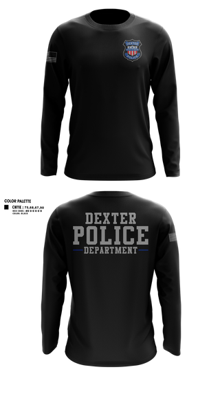Long Sleeve Performance Shirt, Dexter Police Department, Police, Teamtime, Team time, sublimation, custom sports apparel, team uniforms, spirit wear, spiritwear, sports uniforms, custom shirts, team store, custom team store, fundraiser sports, apparel fundraiser