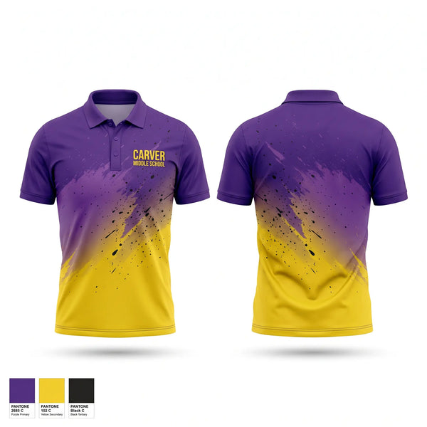 Short Sleeve Performance Polo, CARVER MIDDLE SCHOOL, , Teamtime, Team time, sublimation, custom sports apparel, team uniforms, spirit wear, spiritwear, sports uniforms, custom shirts, team store, custom team store, fundraiser sports, apparel fundraiser