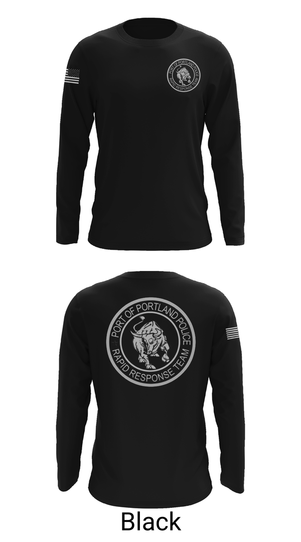 Long Sleeve Performance Shirt, Port Of Portland Rapid Response Team, Police, Teamtime, Team time, sublimation, custom sports apparel, team uniforms, spirit wear, spiritwear, sports uniforms, custom shirts, team store, custom team store, fundraiser sports, apparel fundraiser