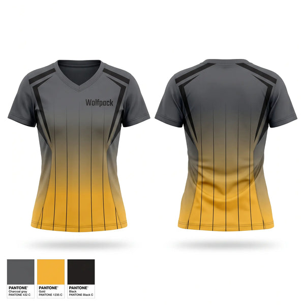 Womens Short Sleeve Vneck Shirt, Wolfpack, Softball, Teamtime, Team time, sublimation, custom sports apparel, team uniforms, spirit wear, spiritwear, sports uniforms, custom shirts, team store, custom team store, fundraiser sports, apparel fundraiser