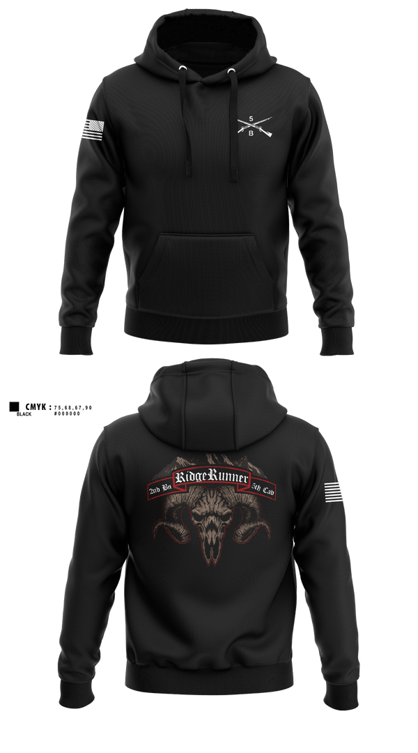 Hoodie, Ridgerunner 2-5 CAV, Army, Teamtime, Team time, sublimation, custom sports apparel, team uniforms, spirit wear, spiritwear, sports uniforms, custom shirts, team store, custom team store, fundraiser sports, apparel fundraiser
