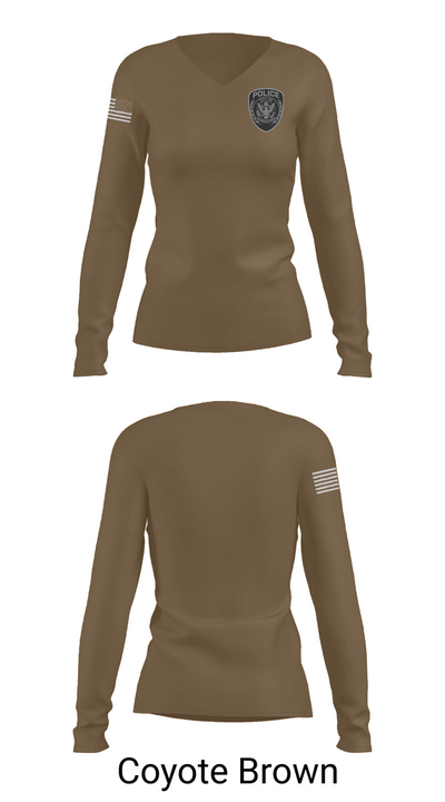 Jamestown Police 59981671 Women's Long Sleeve V-neck Shirt - 16