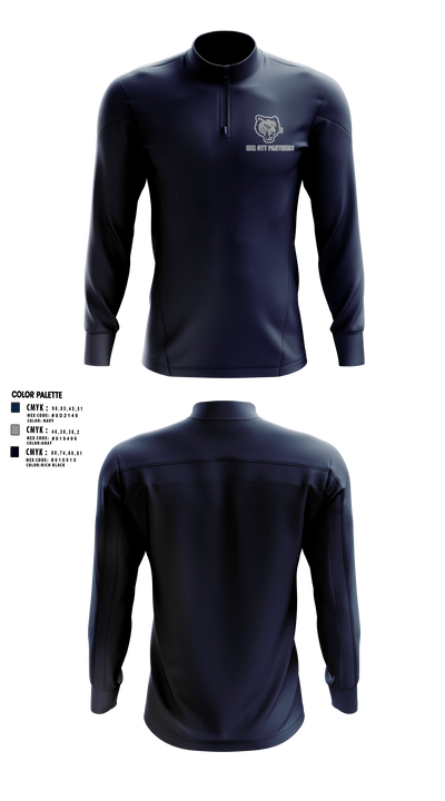 Mel Ott Panthers 8799044 Quarter Zip Jacket - 2