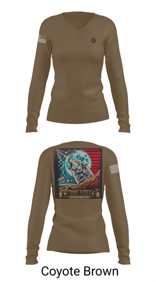 Womens Long Sleeve Vneck Shirt, 1st Combat Readiness Regiment, , Teamtime, Team time, sublimation, custom sports apparel, team uniforms, spirit wear, spiritwear, sports uniforms, custom shirts, team store, custom team store, fundraiser sports, apparel fundraiser