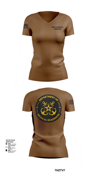 Womens Short Sleeve Vneck Shirt, DEPT OF MEDICAL READINESS, , Teamtime, Team time, sublimation, custom sports apparel, team uniforms, spirit wear, spiritwear, sports uniforms, custom shirts, team store, custom team store, fundraiser sports, apparel fundraiser