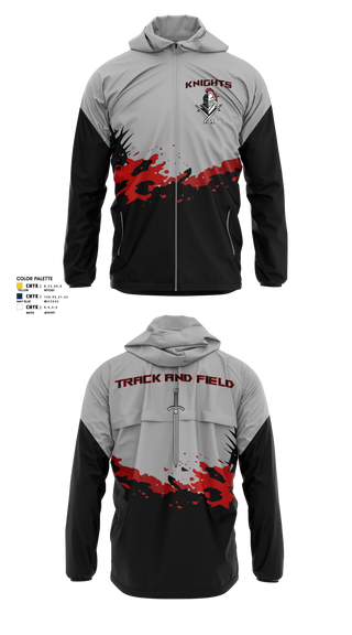 Windbreaker, Knights Track Club, Track & Field, Teamtime, Team time, sublimation, custom sports apparel, team uniforms, spirit wear, spiritwear, sports uniforms, custom shirts, team store, custom team store, fundraiser sports, apparel fundraiser