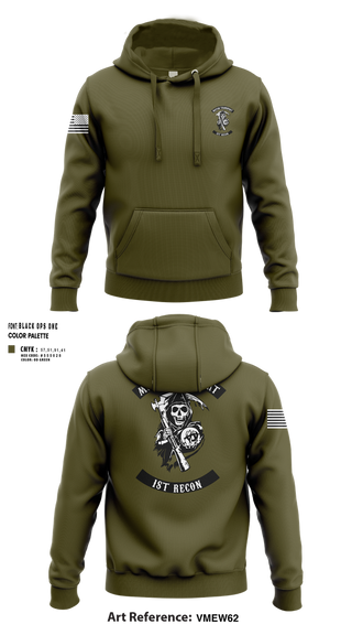 Hoodie, 1st Recon, , Teamtime, Team time, sublimation, custom sports apparel, team uniforms, spirit wear, spiritwear, sports uniforms, custom shirts, team store, custom team store, fundraiser sports, apparel fundraiser