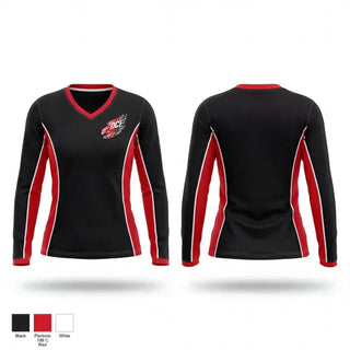 Womens Long Sleeve Vneck Shirt, DALY CITY FALCONS, Men's Basketball, Teamtime, Team time, sublimation, custom sports apparel, team uniforms, spirit wear, spiritwear, sports uniforms, custom shirts, team store, custom team store, fundraiser sports, apparel fundraiser