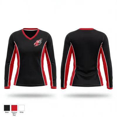 DALY CITY FALCONS 53622082 Women's Long Sleeve V-neck Shirt - 1