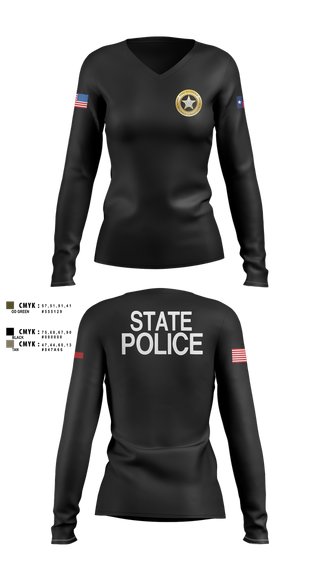Womens Long Sleeve Vneck Shirt, Texas Alcoholic Beverage Commission, Police, Teamtime, Team time, sublimation, custom sports apparel, team uniforms, spirit wear, spiritwear, sports uniforms, custom shirts, team store, custom team store, fundraiser sports, apparel fundraiser
