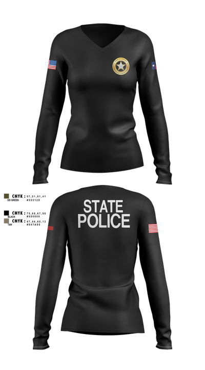Texas Alcoholic Beverage Commission 30921681 Women's Long Sleeve V-neck Shirt - 100