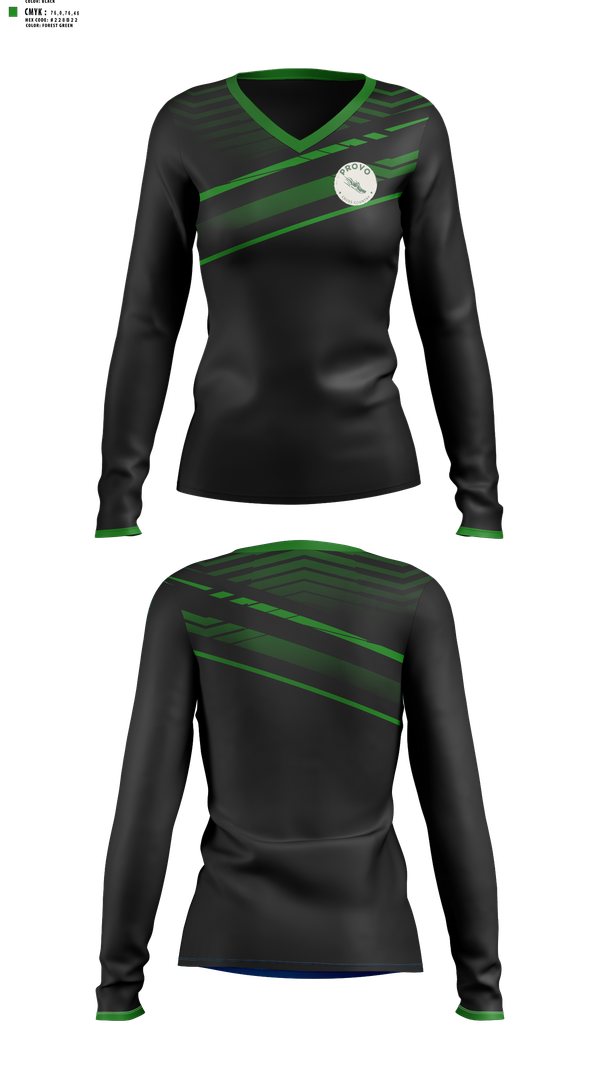 Womens Long Sleeve Vneck Shirt, Provo, Cross Country, Teamtime, Team time, sublimation, custom sports apparel, team uniforms, spirit wear, spiritwear, sports uniforms, custom shirts, team store, custom team store, fundraiser sports, apparel fundraiser