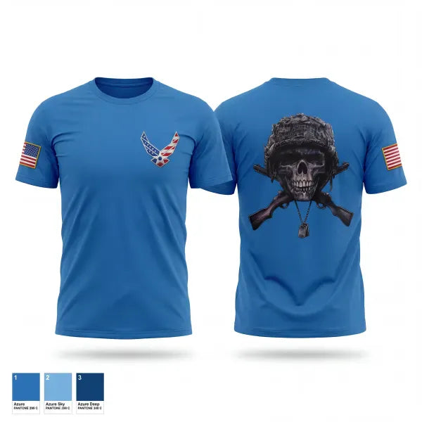 Old School Cotton Feel Shirt, Scottsbluff JROTC, Air Force, Teamtime, Team time, sublimation, custom sports apparel, team uniforms, spirit wear, spiritwear, sports uniforms, custom shirts, team store, custom team store, fundraiser sports, apparel fundraiser
