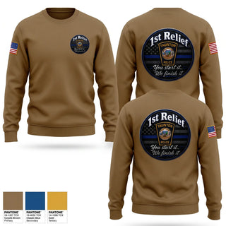 Crew Neck Sweatshirt, 1st Relief, Police, Teamtime, Team time, sublimation, custom sports apparel, team uniforms, spirit wear, spiritwear, sports uniforms, custom shirts, team store, custom team store, fundraiser sports, apparel fundraiser