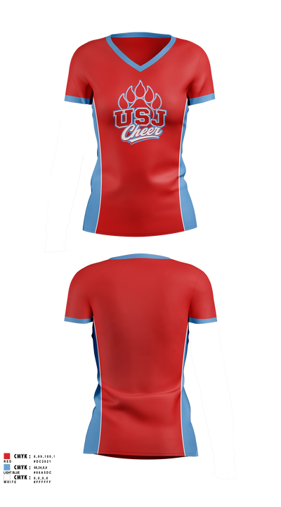 USJ Bruins Women's Short Sleeve V-neck Shirt - 4