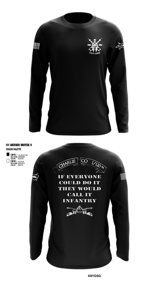 Long Sleeve Performance Shirt, Charlie Co, Army, Teamtime, Team time, sublimation, custom sports apparel, team uniforms, spirit wear, spiritwear, sports uniforms, custom shirts, team store, custom team store, fundraiser sports, apparel fundraiser