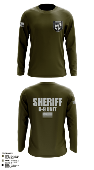 Long Sleeve Performance Shirt, Alexander County Sheriff Office K-9, Police, Teamtime, Team time, sublimation, custom sports apparel, team uniforms, spirit wear, spiritwear, sports uniforms, custom shirts, team store, custom team store, fundraiser sports, apparel fundraiser