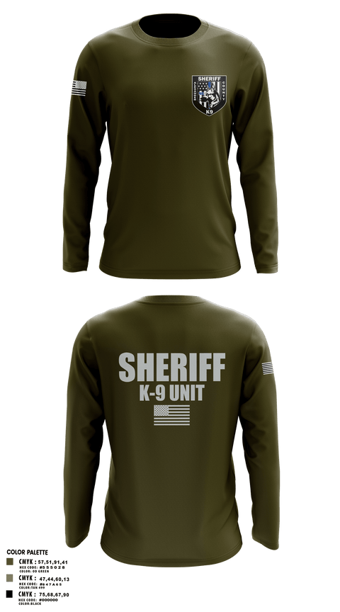 Long Sleeve Performance Shirt, Alexander County Sheriff Office K-9, Police, Teamtime, Team time, sublimation, custom sports apparel, team uniforms, spirit wear, spiritwear, sports uniforms, custom shirts, team store, custom team store, fundraiser sports, apparel fundraiser
