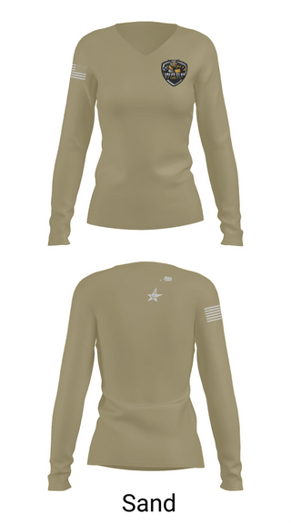 Womens Long Sleeve Vneck Shirt, USS WASP, , Teamtime, Team time, sublimation, custom sports apparel, team uniforms, spirit wear, spiritwear, sports uniforms, custom shirts, team store, custom team store, fundraiser sports, apparel fundraiser