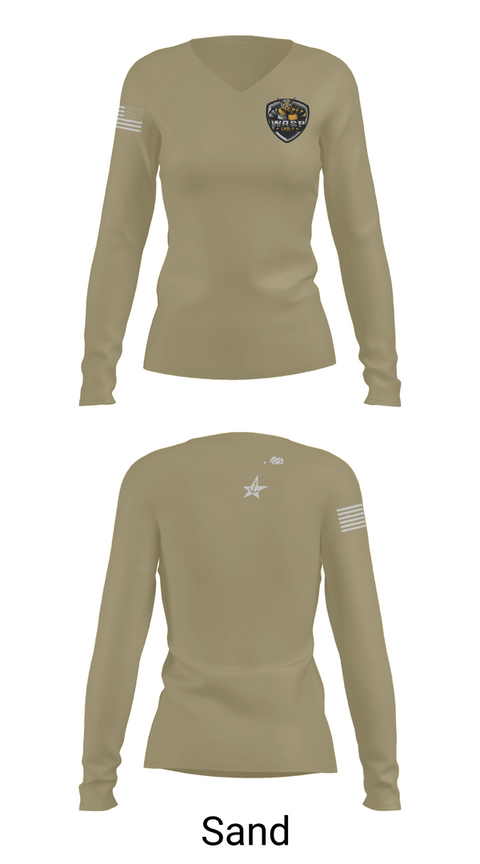 Womens Long Sleeve Vneck Shirt, USS WASP, , Teamtime, Team time, sublimation, custom sports apparel, team uniforms, spirit wear, spiritwear, sports uniforms, custom shirts, team store, custom team store, fundraiser sports, apparel fundraiser