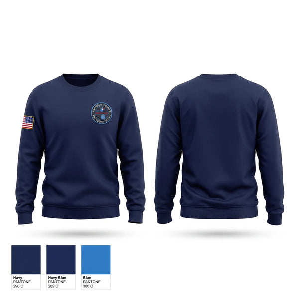 Crew Neck Sweatshirt, Harrison County Emergency Squad, EMS/EMT, Teamtime, Team time, sublimation, custom sports apparel, team uniforms, spirit wear, spiritwear, sports uniforms, custom shirts, team store, custom team store, fundraiser sports, apparel fundraiser