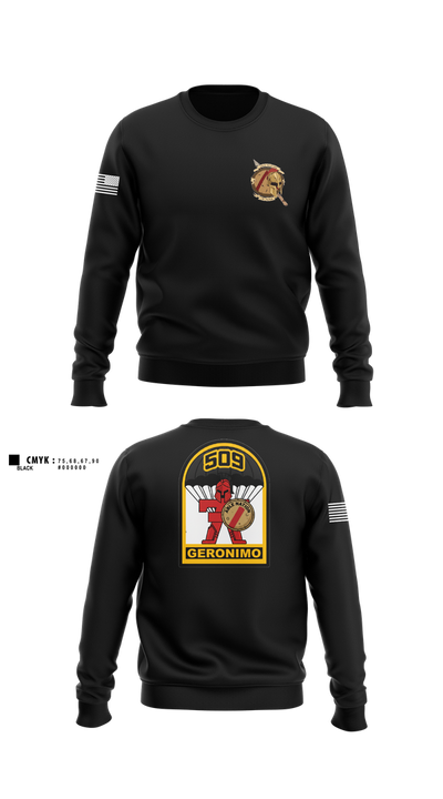 3-509th Parachute Infantry BN Able Nation 10459424 Crew Neck Sweatshirt - 101
