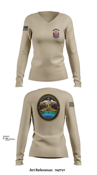 Womens Long Sleeve Vneck Shirt, IWTF-C, Air Force, Teamtime, Team time, sublimation, custom sports apparel, team uniforms, spirit wear, spiritwear, sports uniforms, custom shirts, team store, custom team store, fundraiser sports, apparel fundraiser